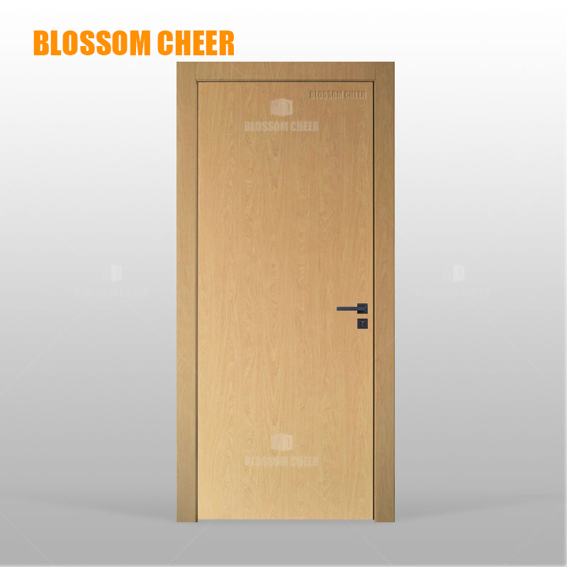 Contemporary Flat Grain High-Pressure Laminate Wooden Door Design