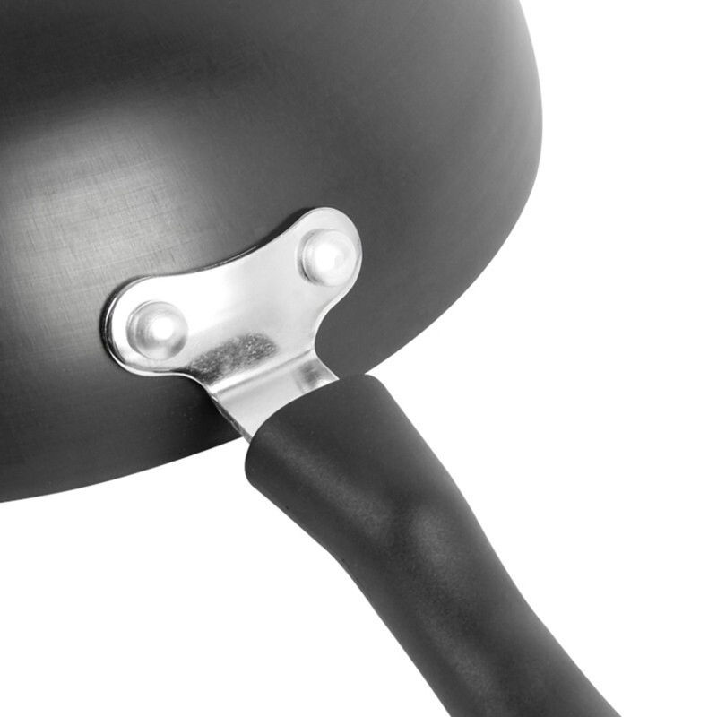 Чугунный вок для жарки с антипригарным покрытием