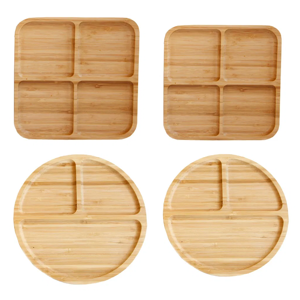Bamboo Serving Dinner Plate, Healthy Eco-Friendly Lovely Animal Shaped Bamboo Dinner Plate