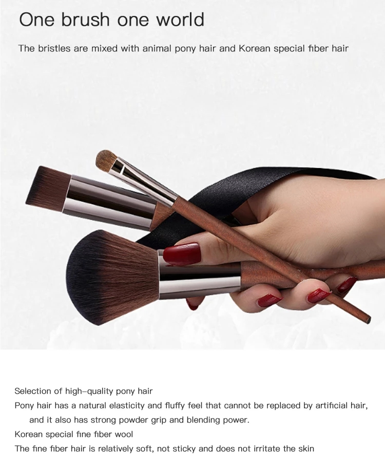 New Design Nylon Hair Makeup Brushes Factory Price with High Quality Cosmetic Brushes Kits in 2022