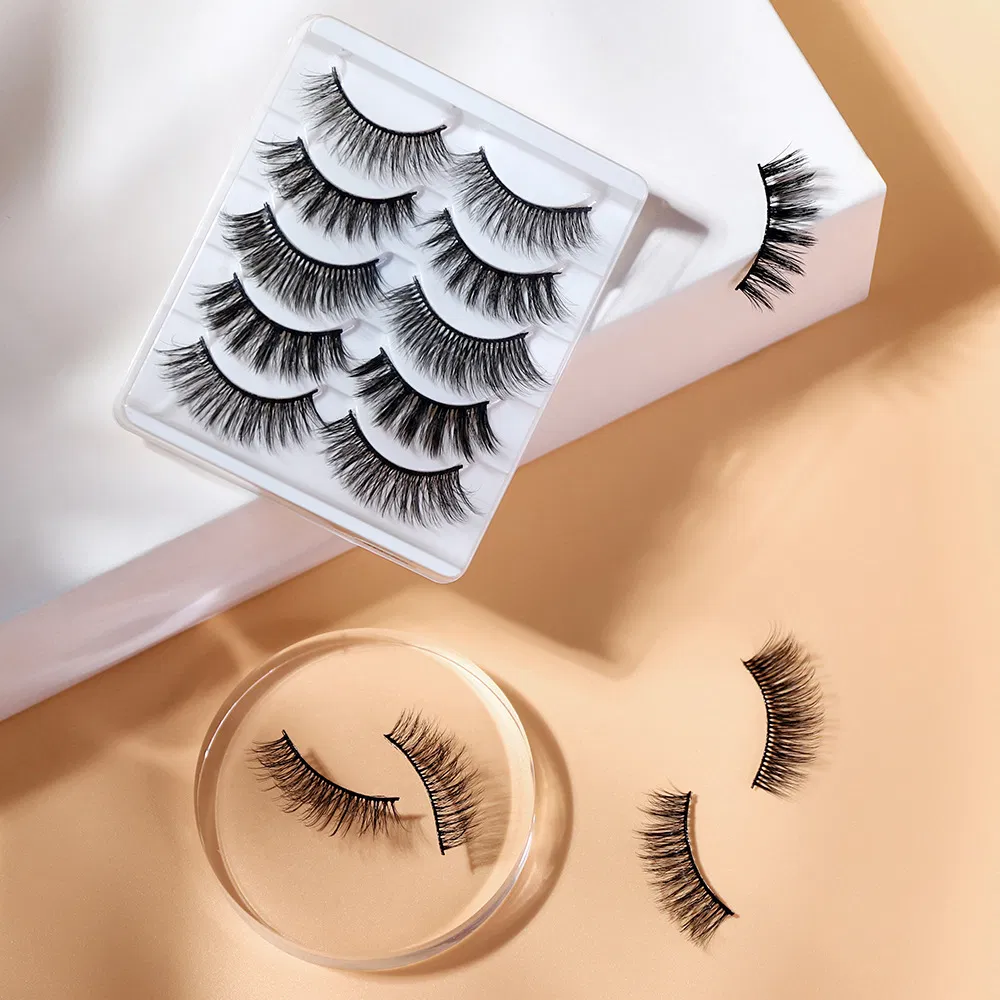 New Product 3D False Eyelashes 5 Pairs of Natural Curly Hair Thick Three-Dimensional Simulation Fake Eyelashes 3D-46