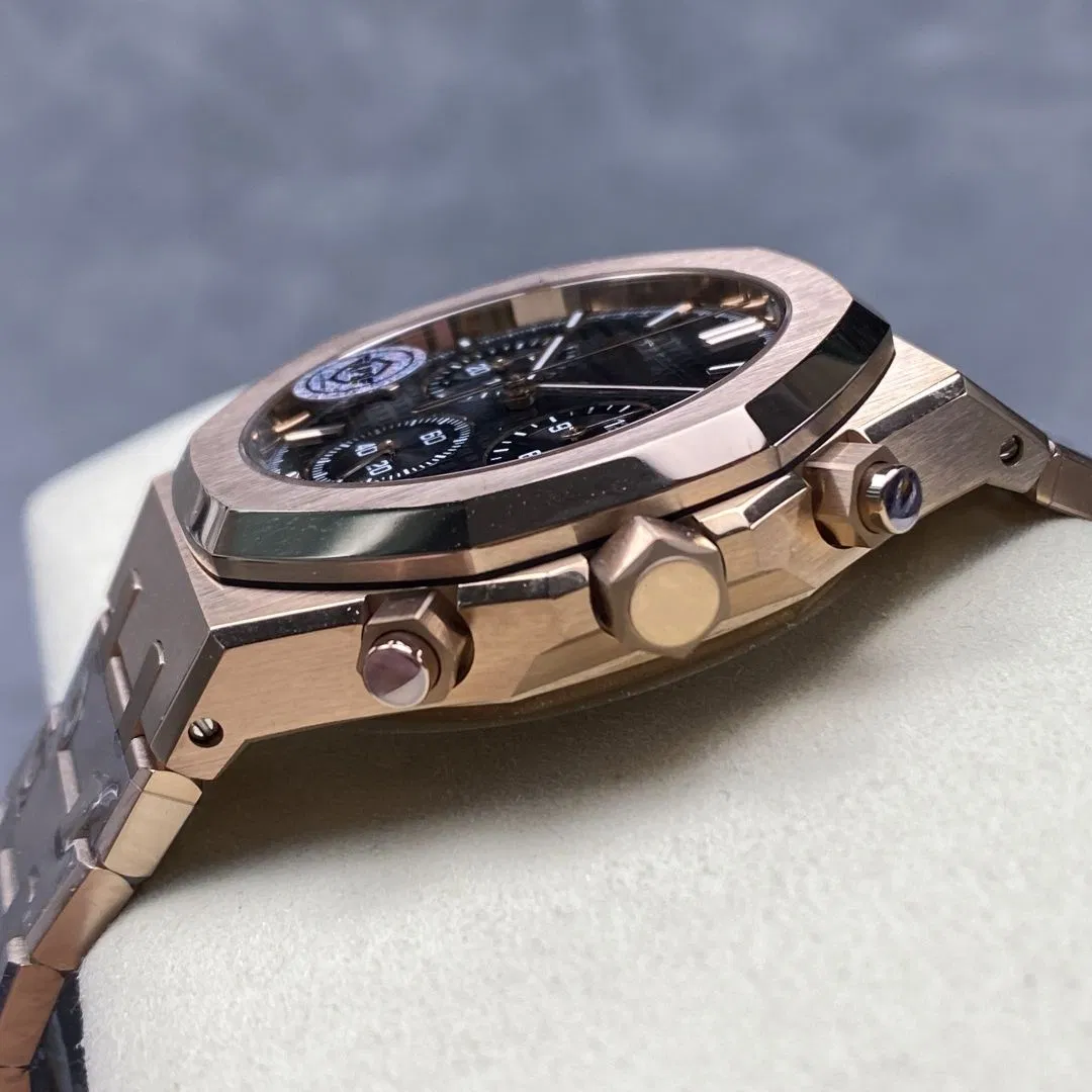 41mm Aps Factory 4401 Movement 26240 Multifunctional Timing Grey Rose Gold Waterproof Mechanical Watch