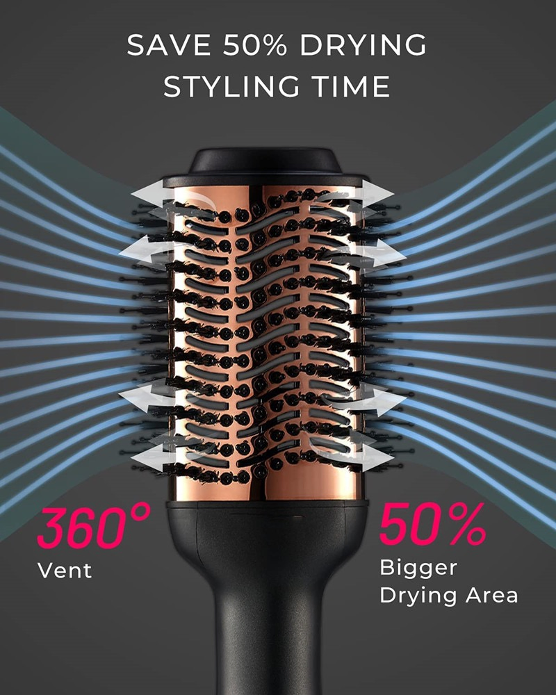 OEM Brand Hot Air Brush Dryer Brush Ceramic Straightener Brush