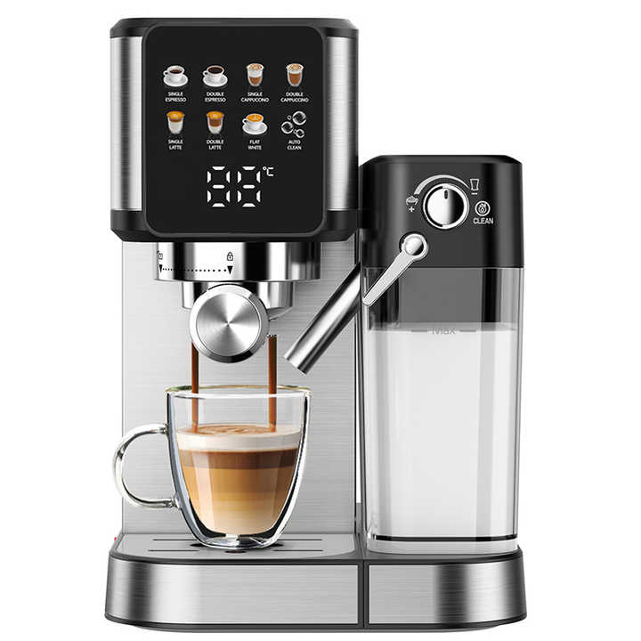 Automatic Ss Cappuccino Espresso Machine with 1.0L Transparent Tank
