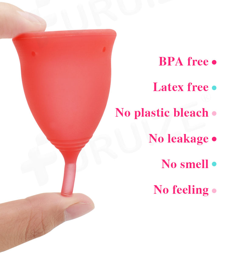 Copa Menstrual Con Valvula Round Menstrual Cup Menstrual Silicone Cup
