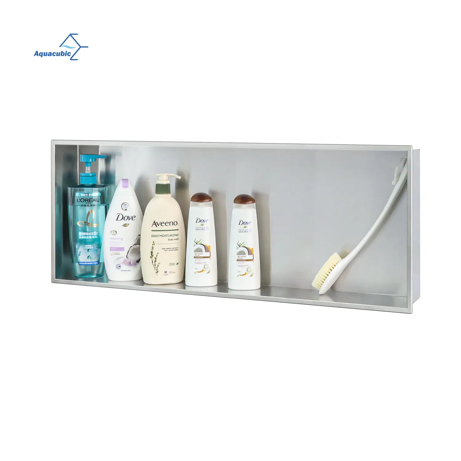 Встраиваемая ниша для душа 36x12 см, нержавеющая сталь