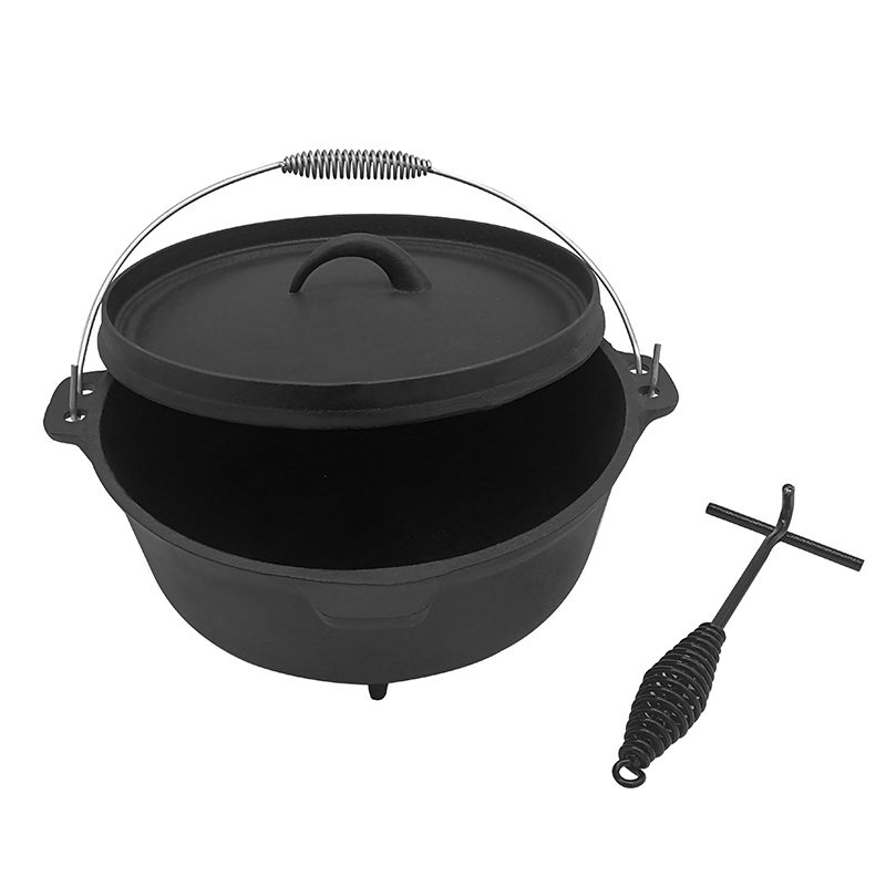 Чугунная жаровня Suoze 8qt с крышкой и подъемником