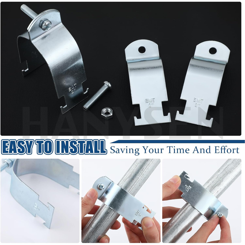 Steel EMT Rigid Conduit and Pipe Strut Clamps