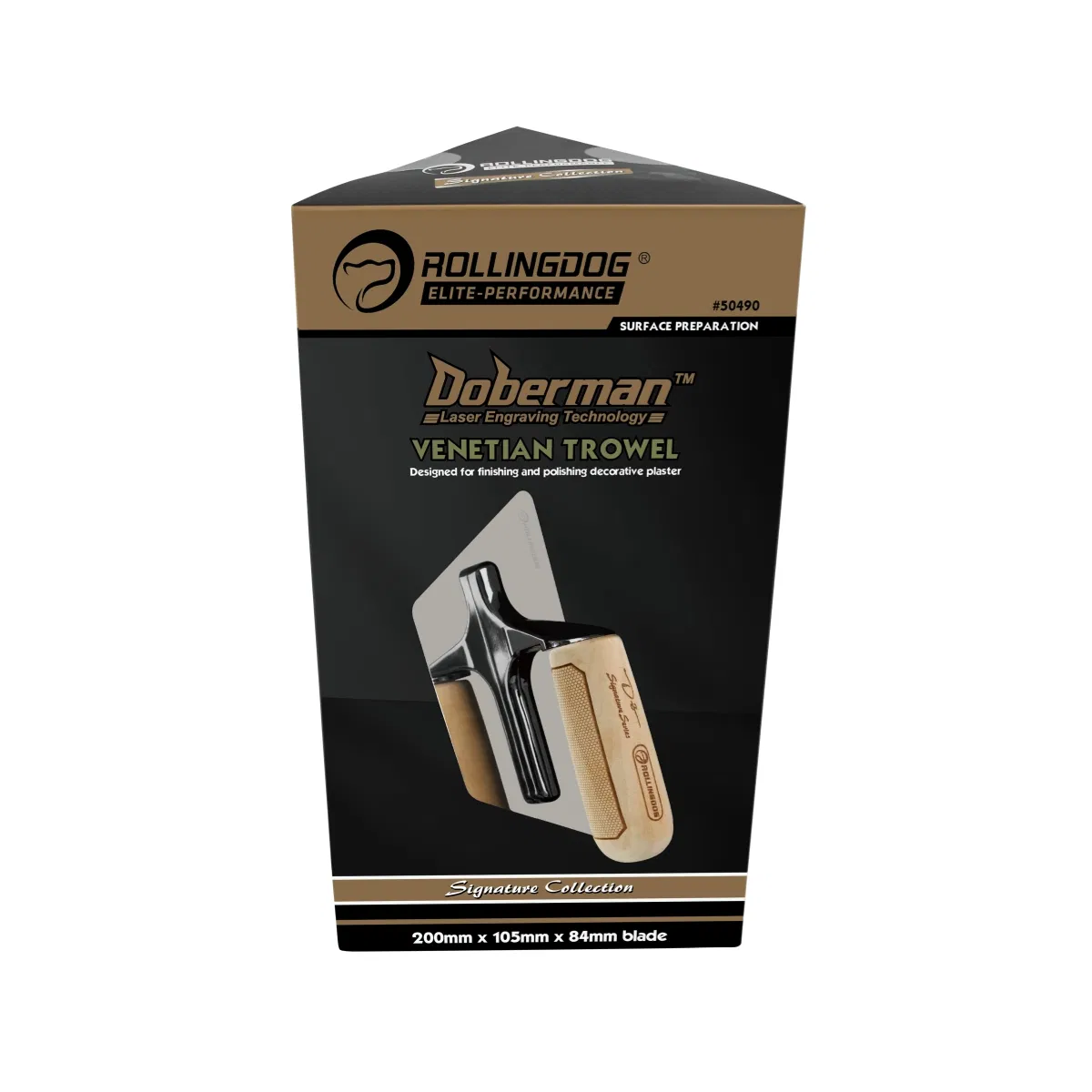 Rolingdog-Elite 50490 Venetian Trowel 420 Stainless Steel Finishing and Polishing Decorative Plaster