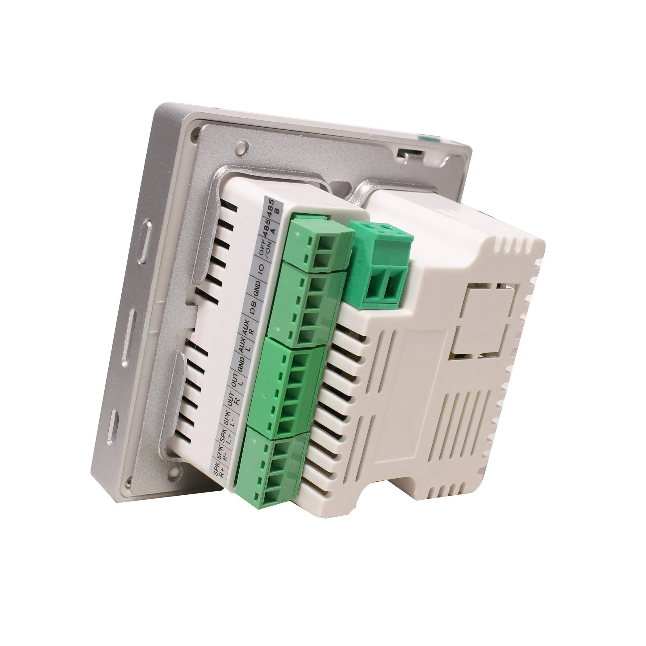 4 Inch Touch Screen Tuya Version Wireless Blue-Tooth WiFi USB TF 2* 25W Wall Mounted Amplifier for Home Stereo Sound System