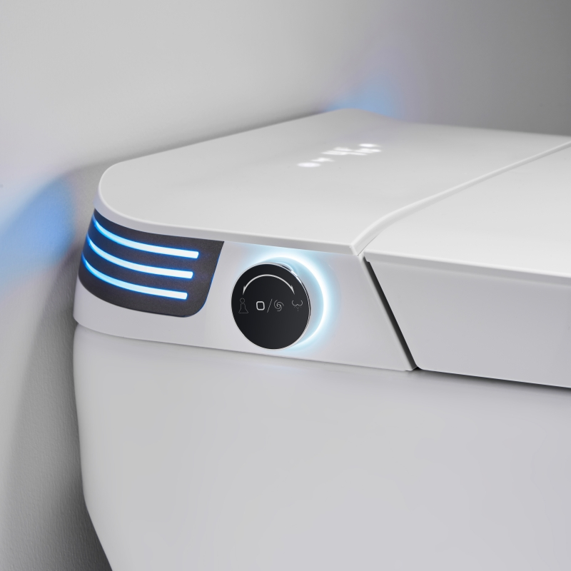 Luxury Modern Villa Watermark Intelligent Closestool Sanitary Wares Bathroom Furniture Wc Floor Intelligent Electric Smart Toilet with Bidet Smart Toilet