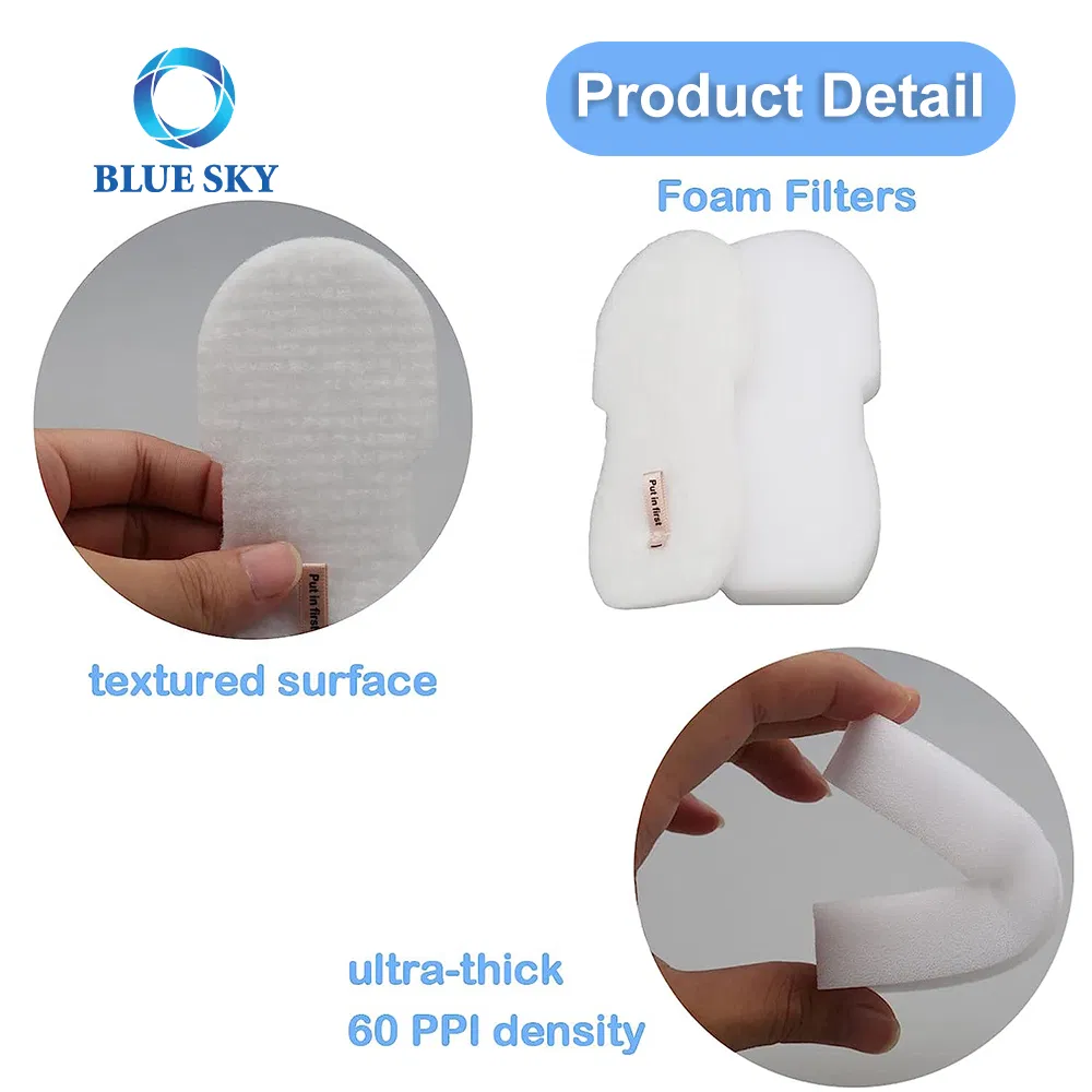 Replacement H12 Foam Felt Filter Set for Shark Hz3000 Hz3002 Hz3002UK Stratos Ultralight Corded Stick Vacuum Cleaner