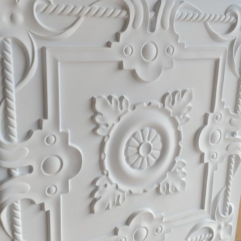 Home Decoration Glue-up 3D PVC Ceiling Tile