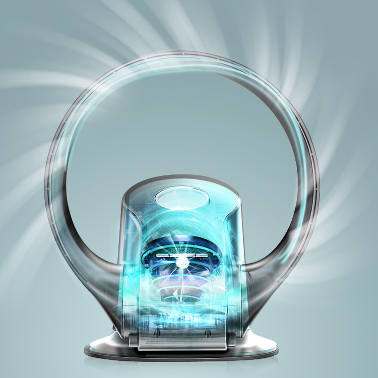 Energy-Saving DC Motor 7 Speeds 2 in 1 Smart Table Desk Wall Mounted Fan Bladeless with Remote Control