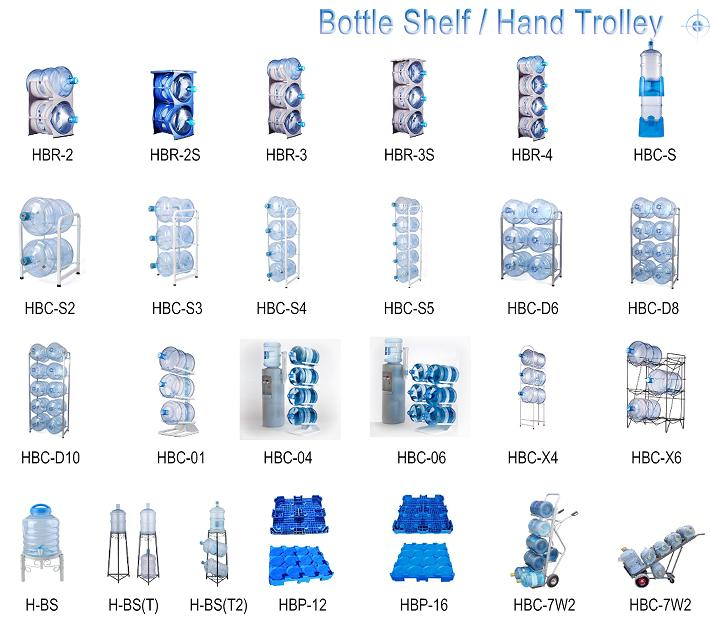 2 Wheels Hand Trolley for 7 PCS Gallon Water Bottle (HBC-7W2)