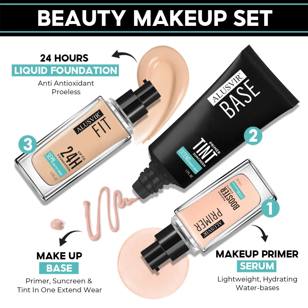 Best Skin Glow Primer Face Moisturizing SPF 30 Liquid Foundation Set