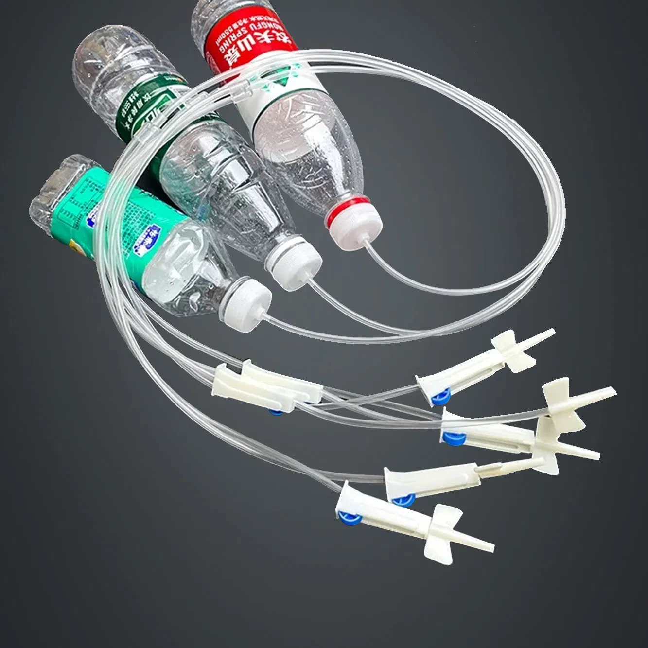 Garden Irrigation System Drip Irrigation Infusion Set in Need of Nutrient Supplementation and Drug Delivery Use with Mineral Water Bottles