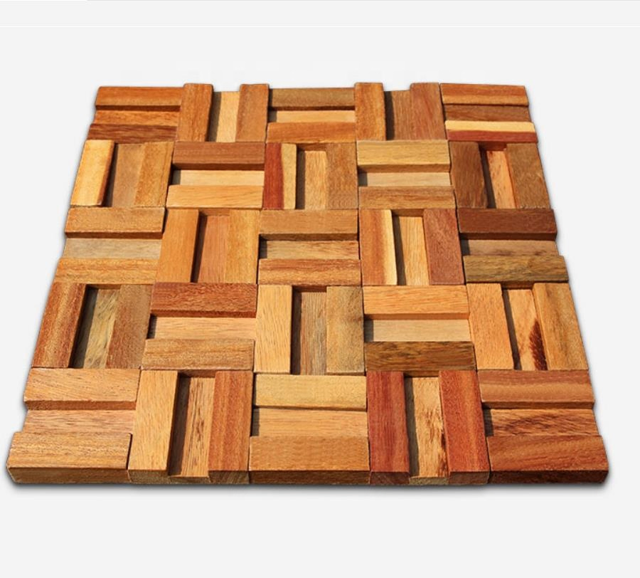 Деревянная мозаичная панель 3D Старинный корабль 300x300 мм