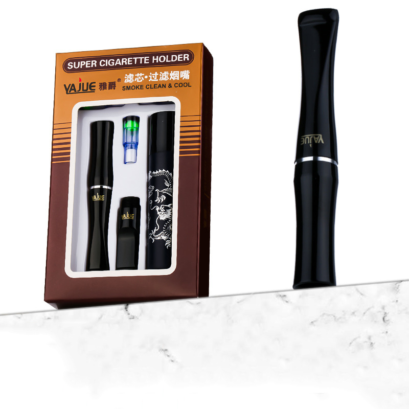 Filter Type Cigarette Holder with Replaceable Filter Holder, Men's Gift