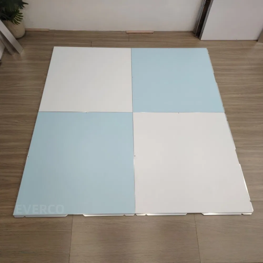 Огнеупорный танцпол 3FT/4FT сине-белый в клетку