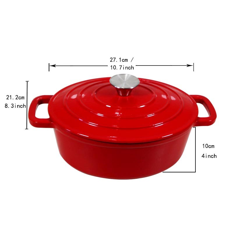 Чугунная эмалированная кастрюля-казан Cookwin, 4.9 кварт