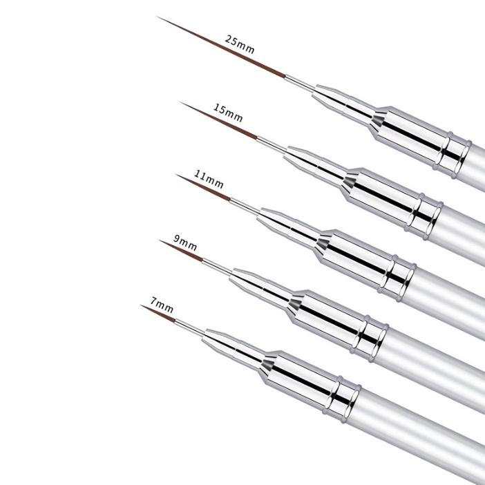 New Metal Handle Nail Gel Polish DIY Painting Liner Brush