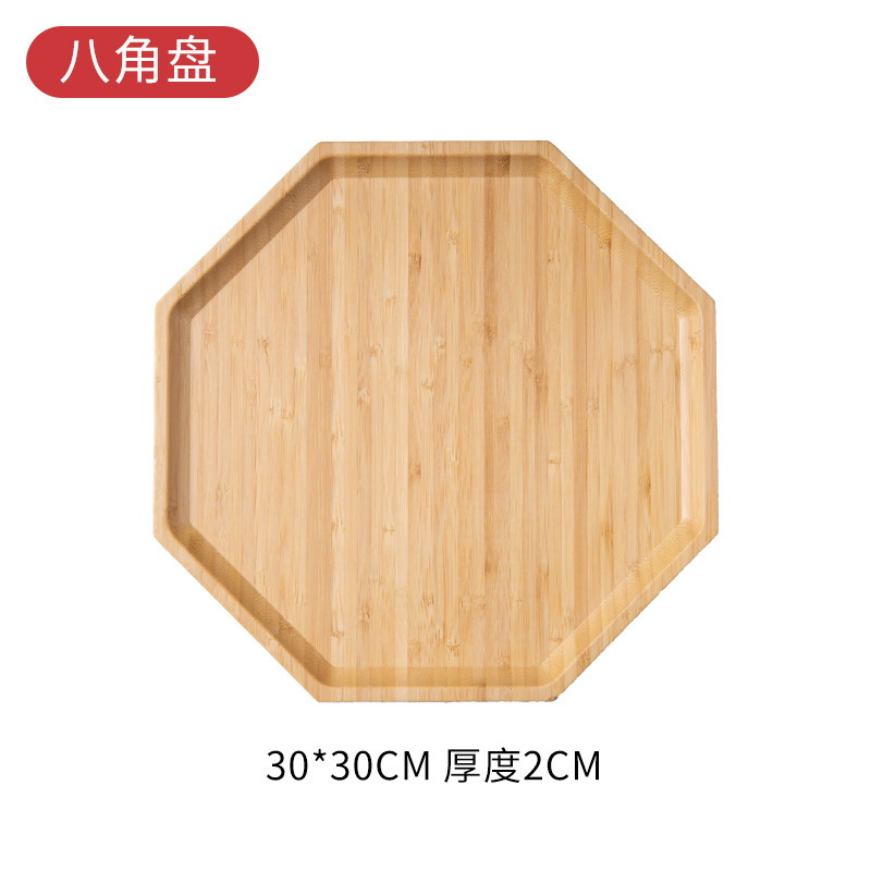 Eco Friendly Custom Shape Bamboo Divided Plate for Home