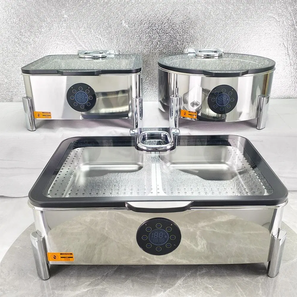 High Quality Hotel Supply Food Warmers CNC Intelligent Stainless Steel Chafing Dish