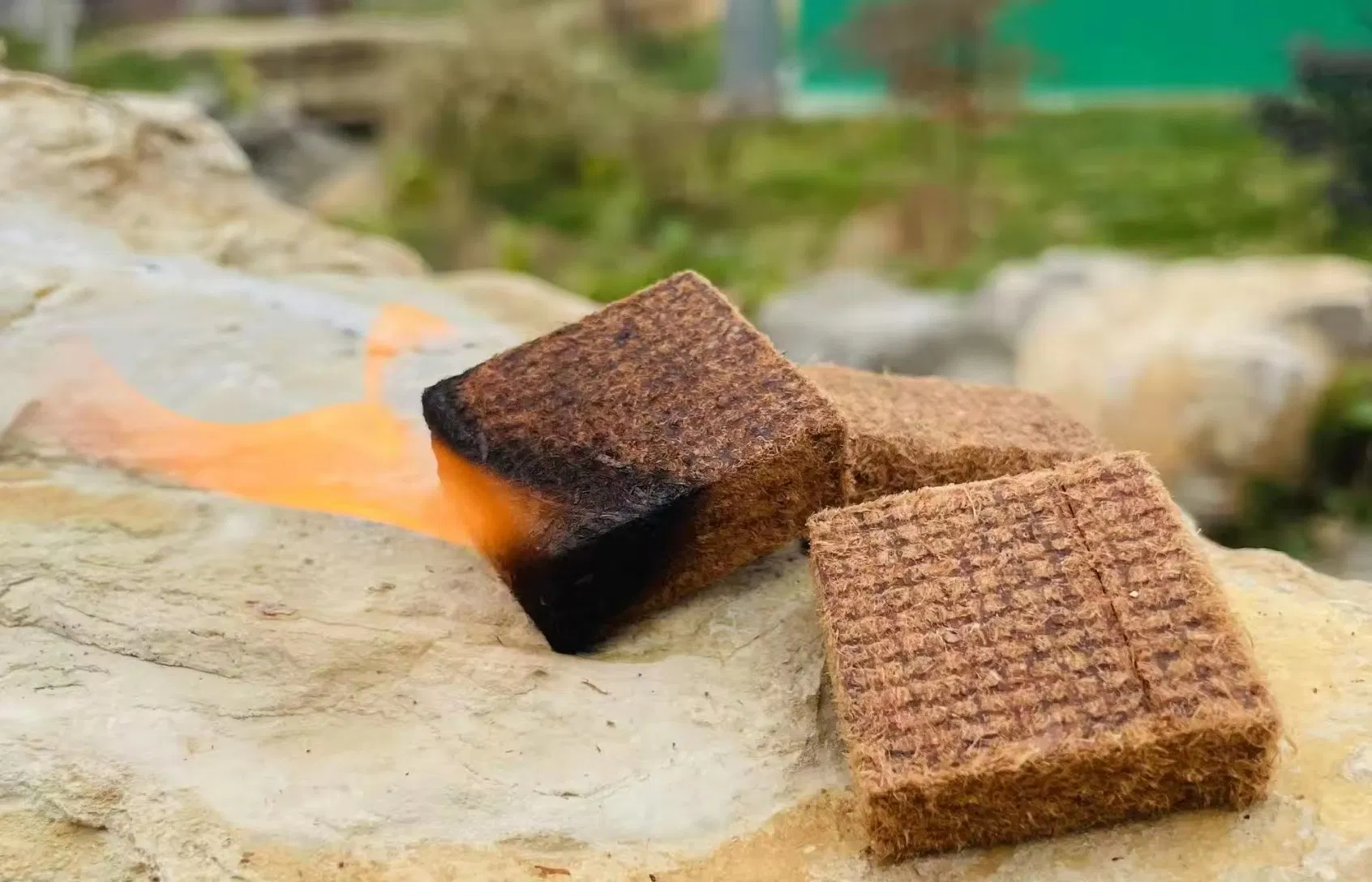 Inflame 100PCS Fire Starter Cube for Campfires Grill BBQ Stove Charcoal Starter Natural Wood Fireplace Starters