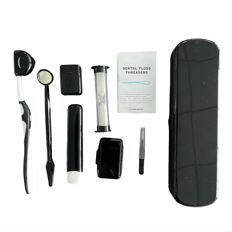 Interdental Brushes Wax, Floss, and Toothbrush Portable Orthodontic Oral Care Kit