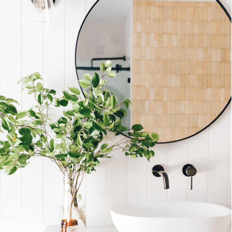 900*900*40mm Gold Black Aluminum Framed Round Bathroom Wall Mirrors