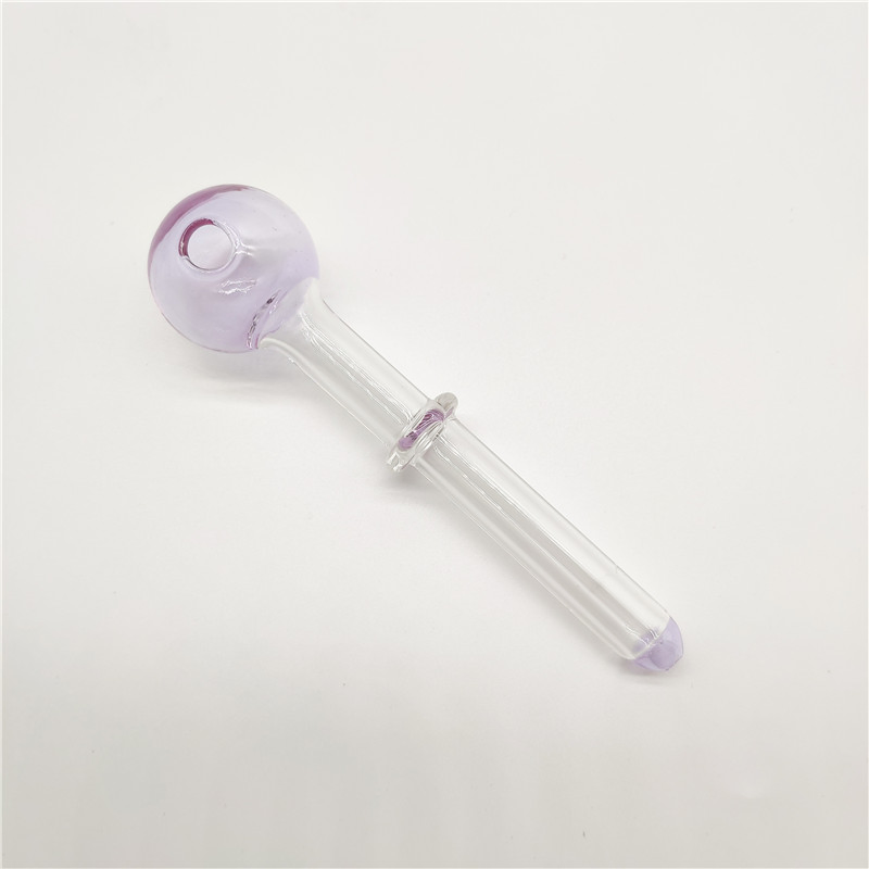 More Colors Tiny Round Head Straight Hand Glass Pipe Radiant Glass