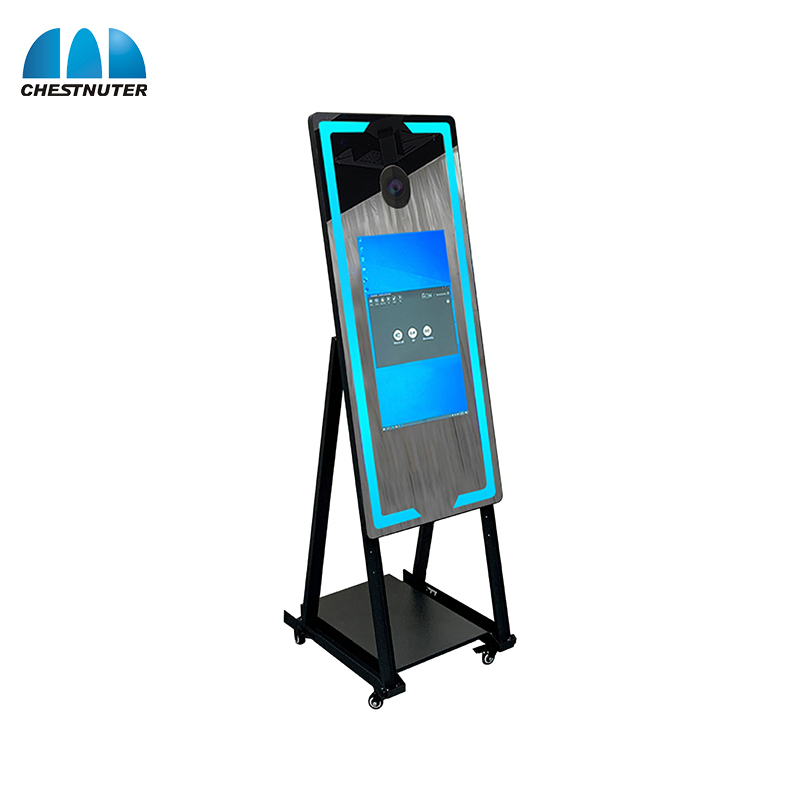 Wedding Selfie Mirror Photo Booth Software Machine Interactive Touch Magic Mirror Photo Booth with Camera
