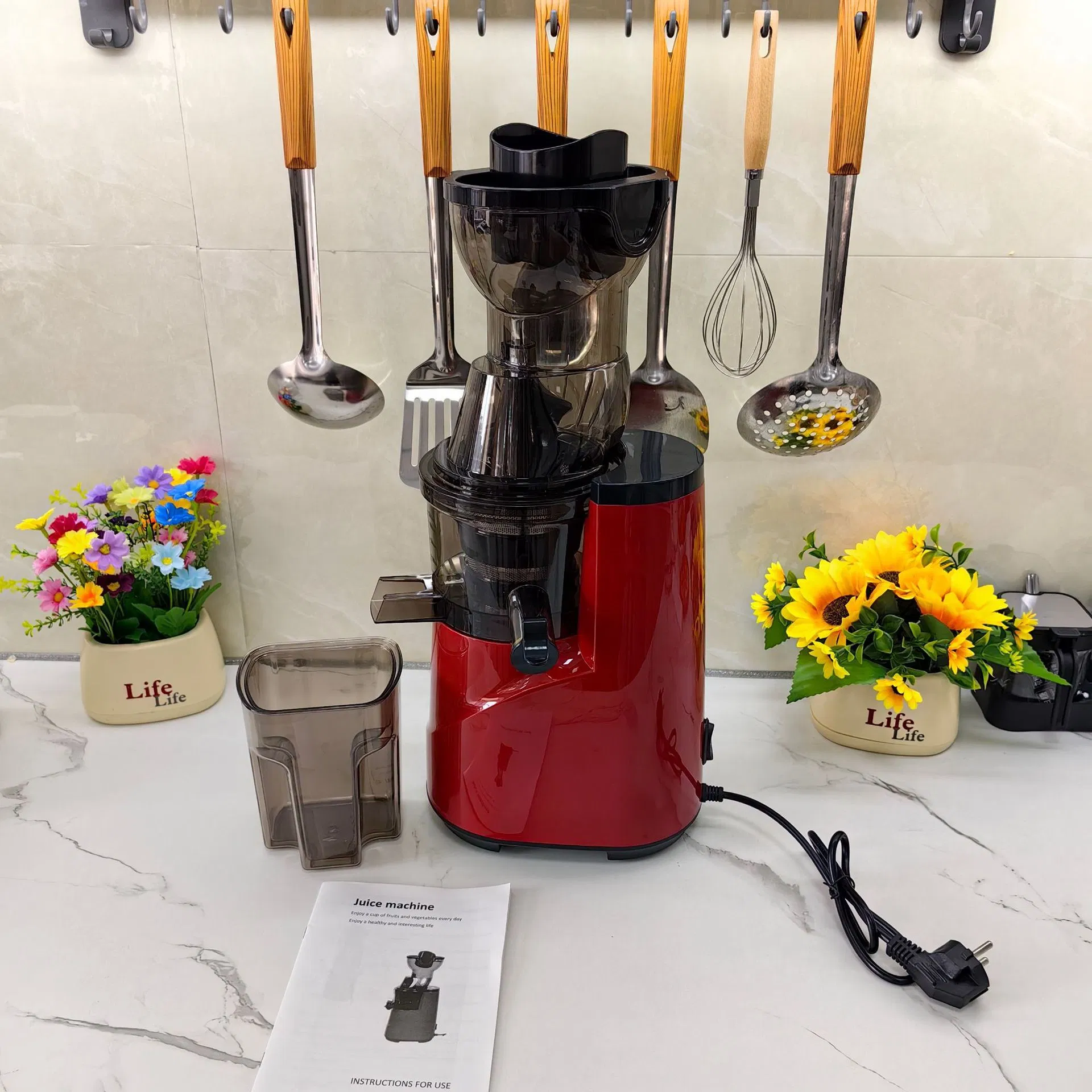 Fully Automatic Slow Juicer Large Caliber Household Juice Machine for Fruit and Vegetable