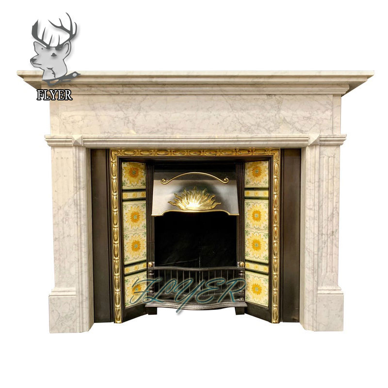 Hand Carved Electric Marble Fireplace for Sale
