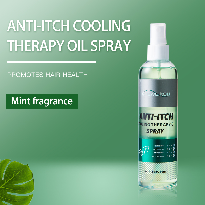 Factory Custom Label Hair Care Product Menthol Cooling Scalp Soothing Deep Care Organic Hair Oil Spray