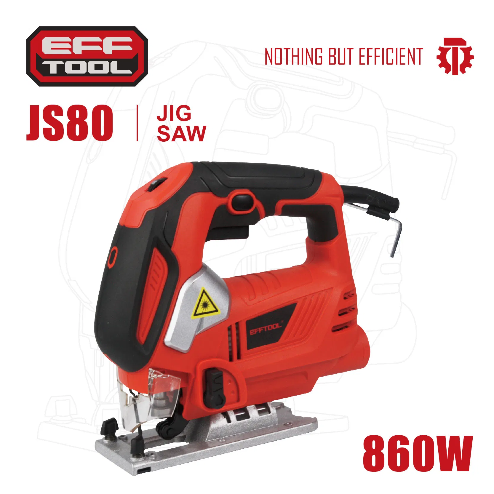 860W 80mm Portable Electric Professional Jig Saw Machine Tool for Wood