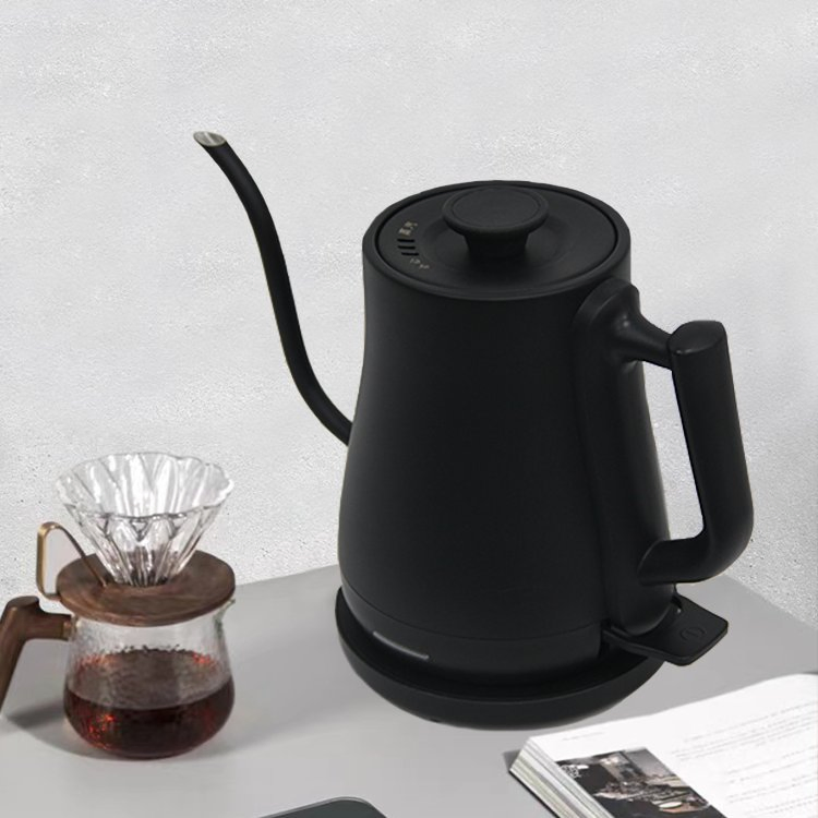 Electric Kettle Tea Maker Gooseneck 90 Degree Vertical Flow Stainless Steel Drip Kettle for Home Pour Over Coffee Kettie