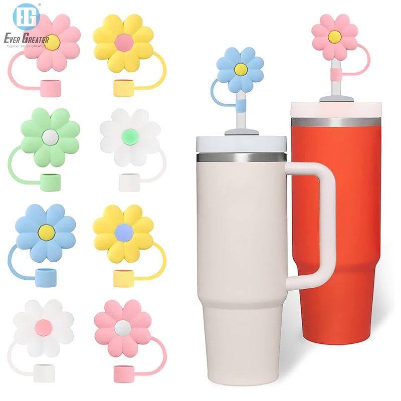 Custom Tumbler Cup Accessories Straw Stopper Silicone Spill Proof Topper Lid Cover