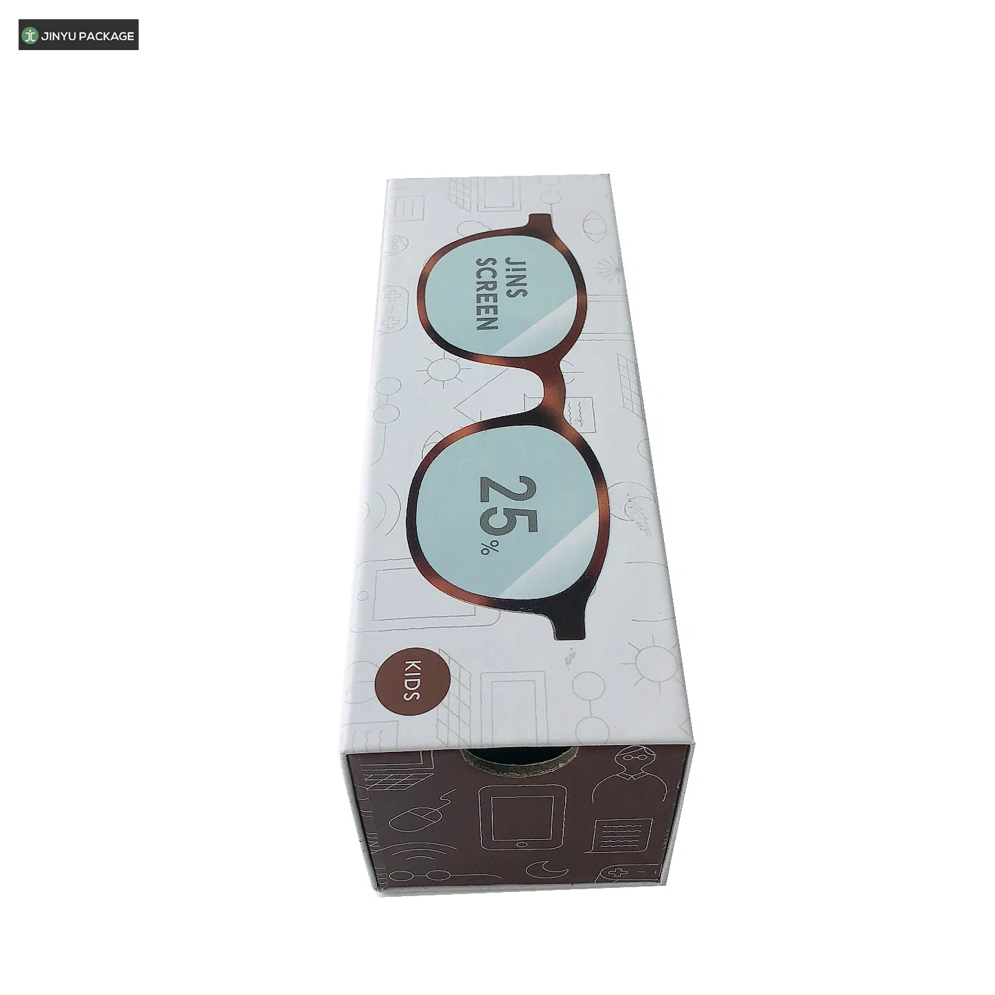 Custom Printing Simple Cardboard Paper Cover & Bottom Style Glass Gift Packaging Case Box