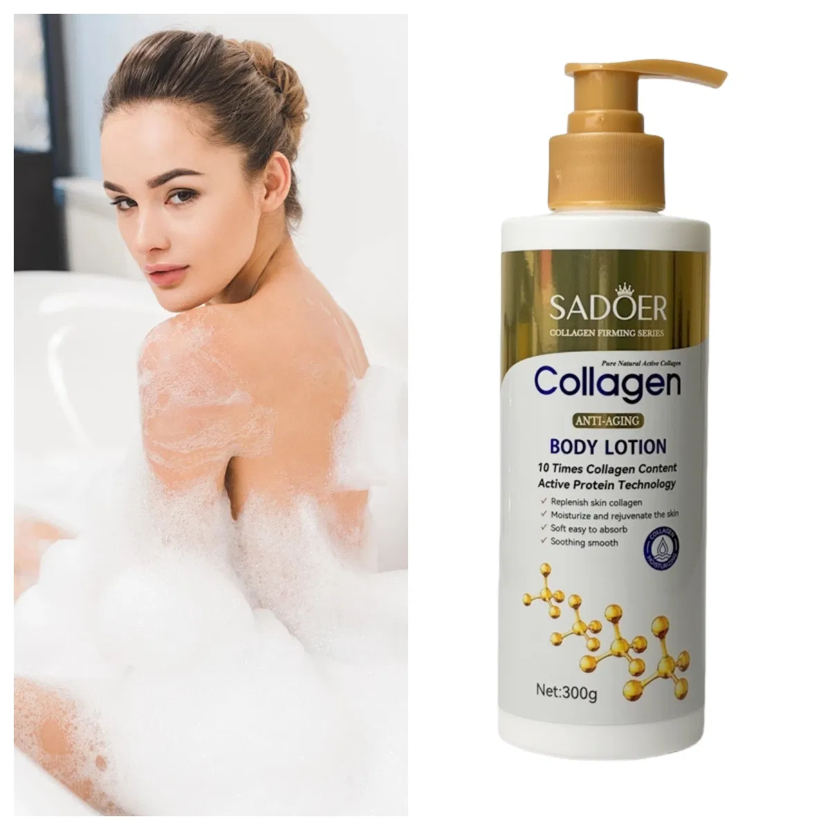 300g Collagen Body Lotion Skincare Nourishing Whitening Body Skin Care Cream for Women