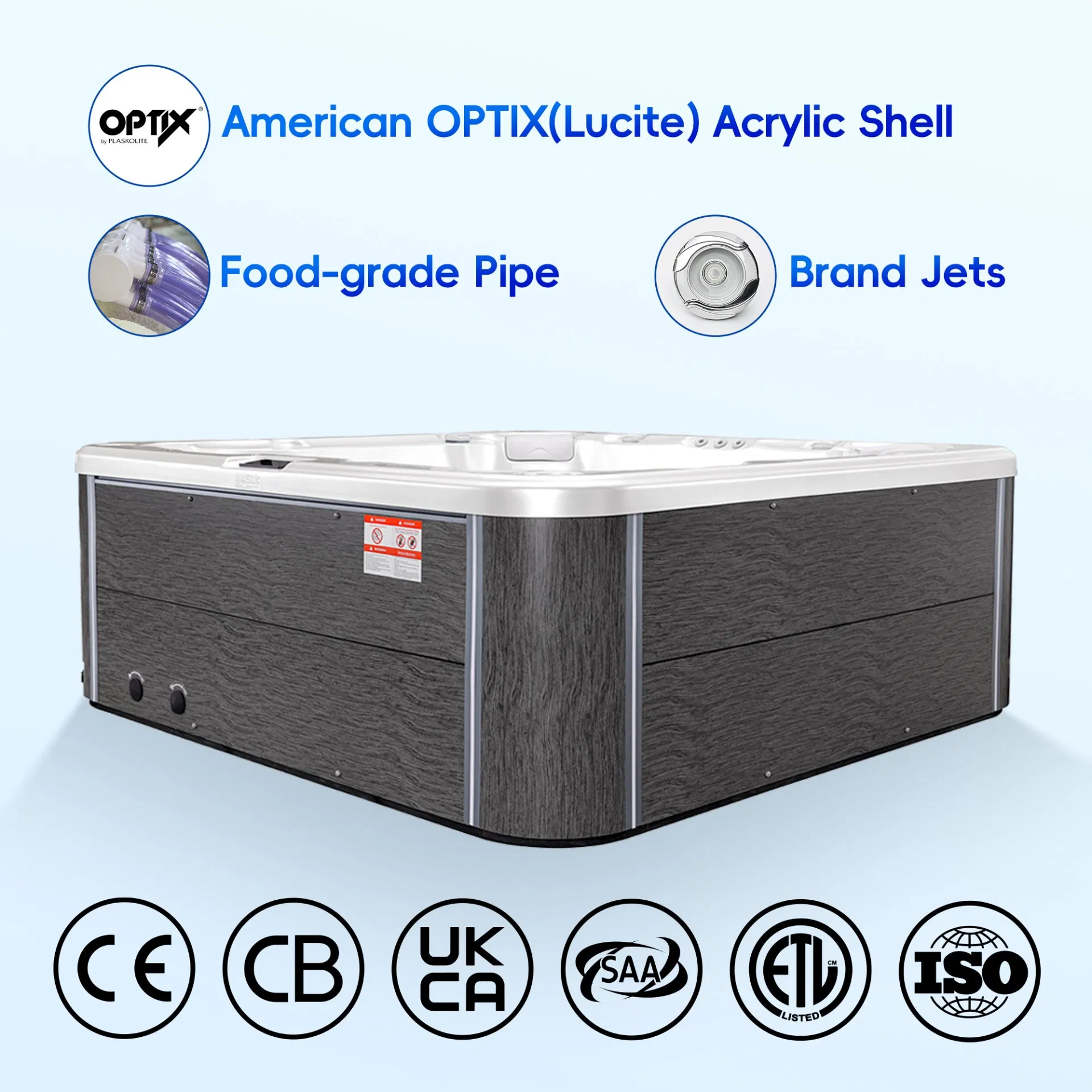 Акриловая СПА-ванна на 4 персоны для улицы