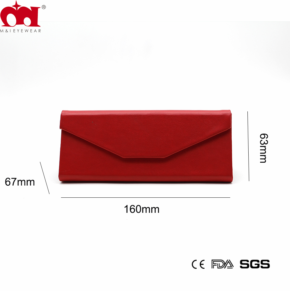 Designed Triangle Red Folder Optical Frame Case Fashion Sunglasses Box