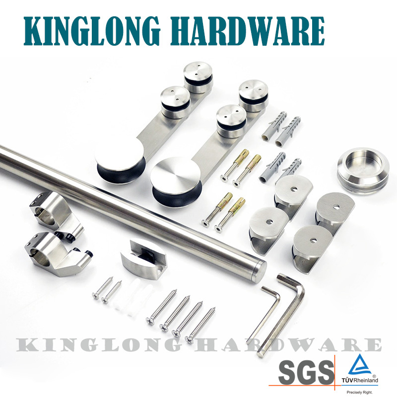 High Quality Stainless Steel Glass Door Hardware Fitting Door Screen Roller Hotel Office Sliding Glass Door Accessories
