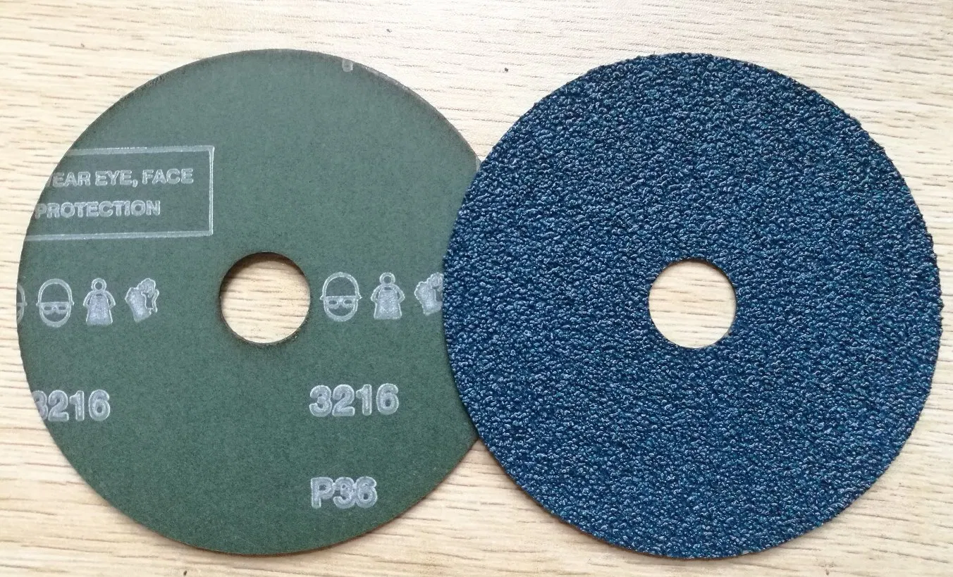 125mm Blue Zirconia High Quality Fiber Sanding Disc for Stainless Steel