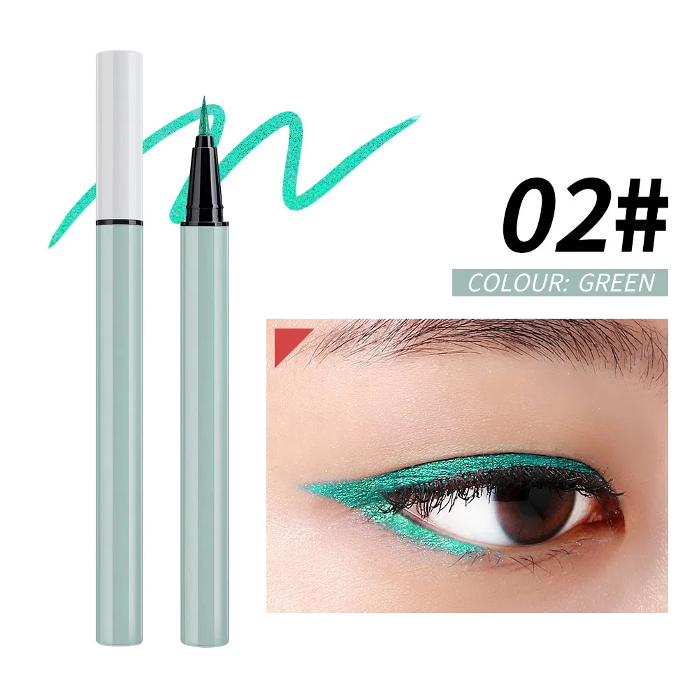 OEM Macaron Color Sparkle Pearlescent Eyeliner Waterproof Quickdry Makeup