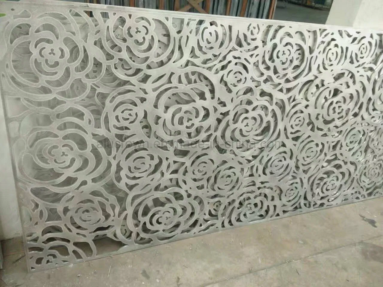 White Color Aluminum Carved Hollow Artistic Panel Metal Laser Cut Sheet Decoration