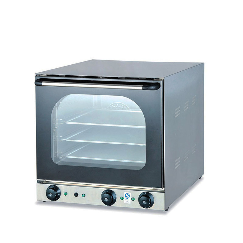 Bakery Equipment 4trays Electric Pizza Oven Baking Bread Machine Food Machinery Kitchen Equipment Perspective Convection Oven with Spray Function