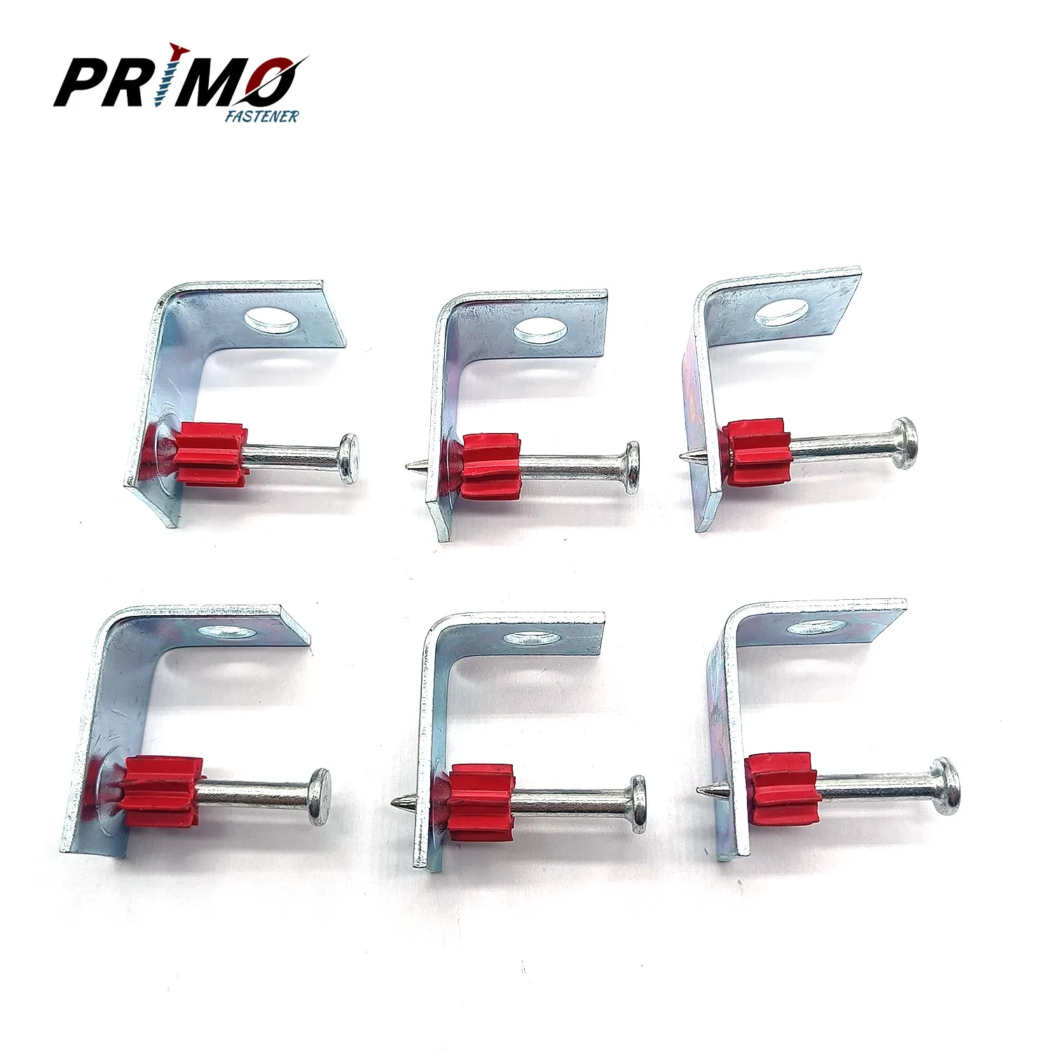 Shooting Nails Pk Angle Clip Drive Pin with Red Fluted Penetrate Into Steel/ Brick/ Rock/ Concrete