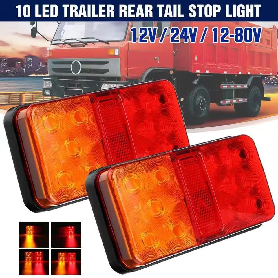 10 LED Trailer Lights for Trucks and Vans, 12V